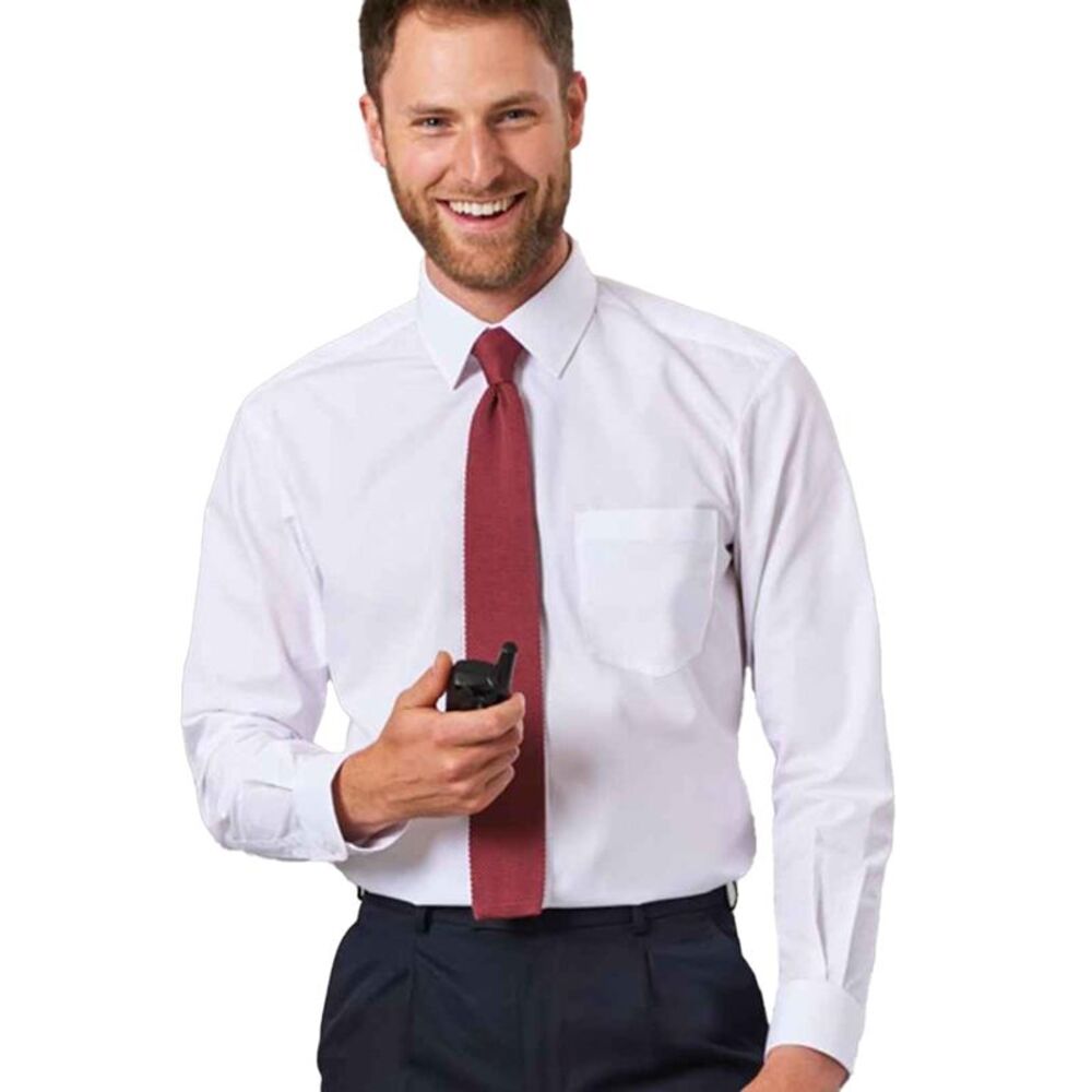 Brook Taverner Mens Juno Poplin Shirt / White